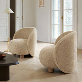 Leight Aramchair - Italian Bouclé White